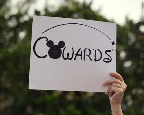 Numerous Protest In Front Of Mickey Mouse Company Headquarters Regarding ‘Anti-Free Speech’ Jimmy Kimmel Show Removal